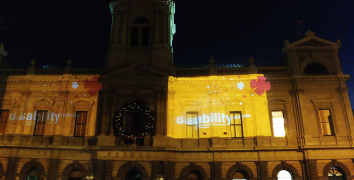 The three designs were also projected on the front facade of the Ballarat Town Hall as part of the celebrations.
