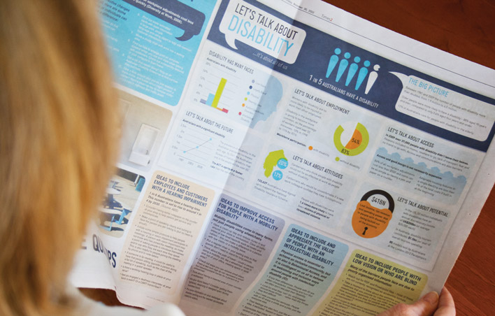 A photo of the infographic as it appeared in the printed newspaper insert.